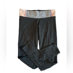 Pink Victoria’s Secret Black Leggings Gray Pink Yoga Activewear M 2015